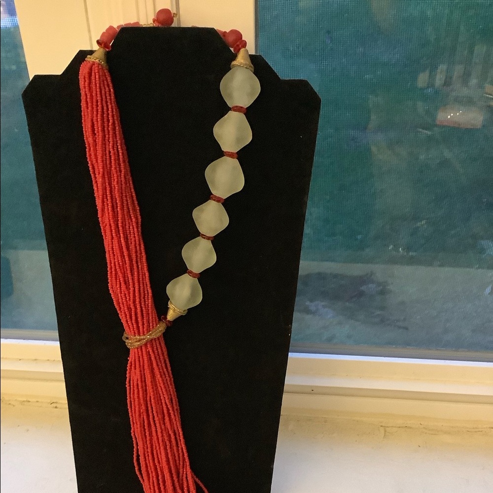 Ghanaian hand woven beads with a twist.